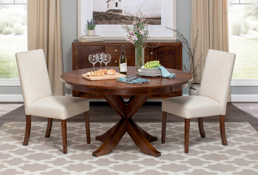 Boston Round Extension Dining Table | Handmade Wood Table